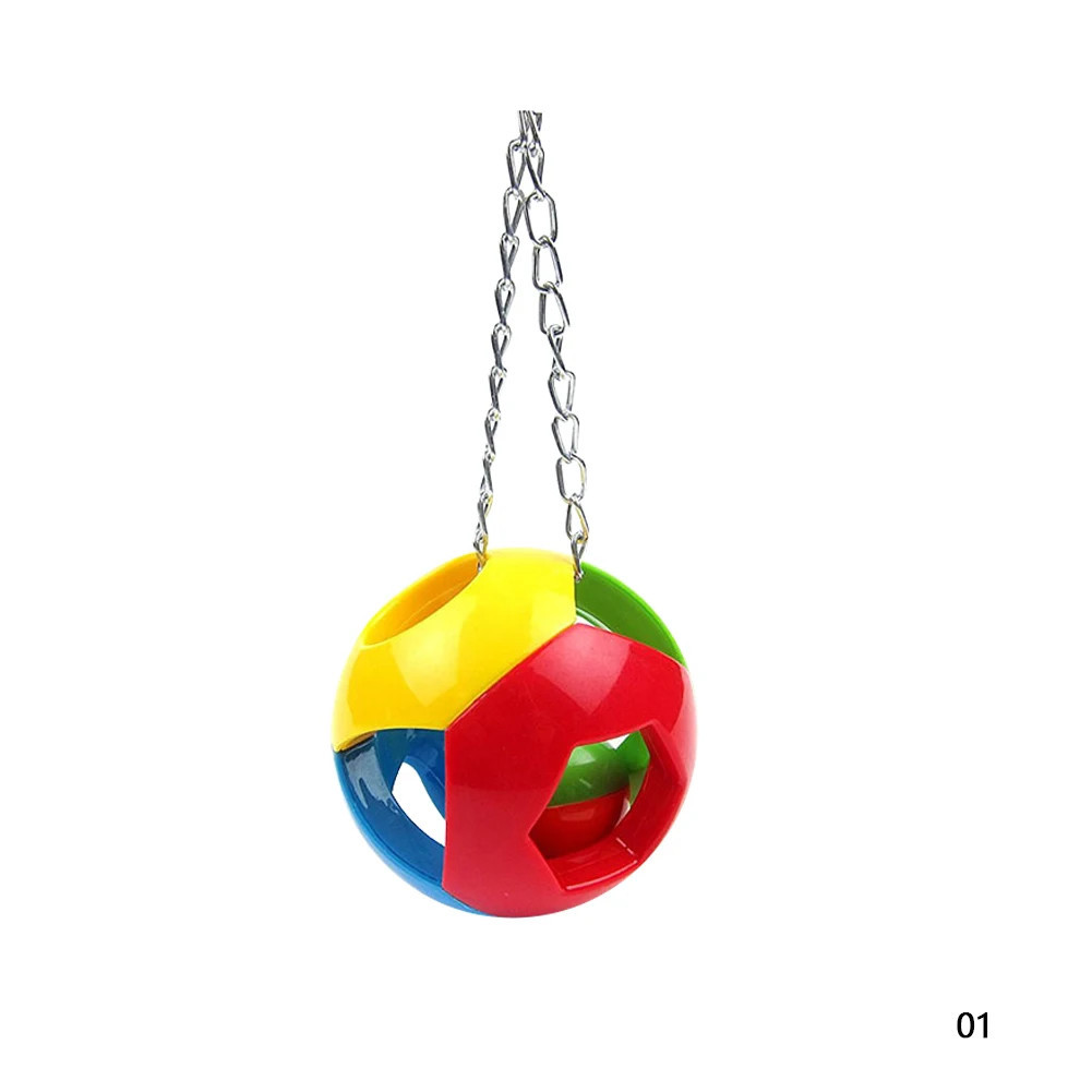 Cute Pet Bird Plastic Chew Ball Chain Cage Toy for Parrot Cockatiel Parakeet