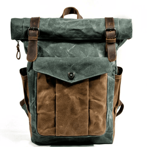 Designer Waxed Canvas Backpack Purse Bag