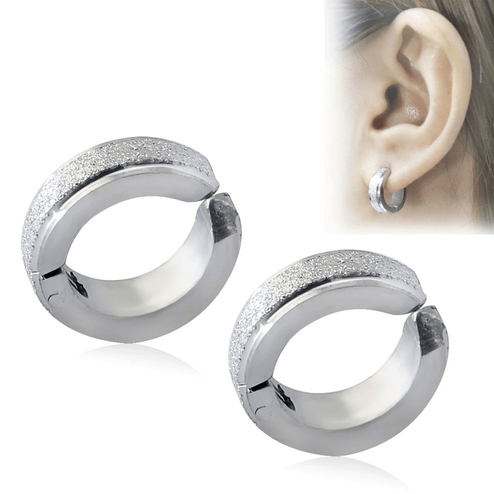 Snap Back Hoop Earring Pair