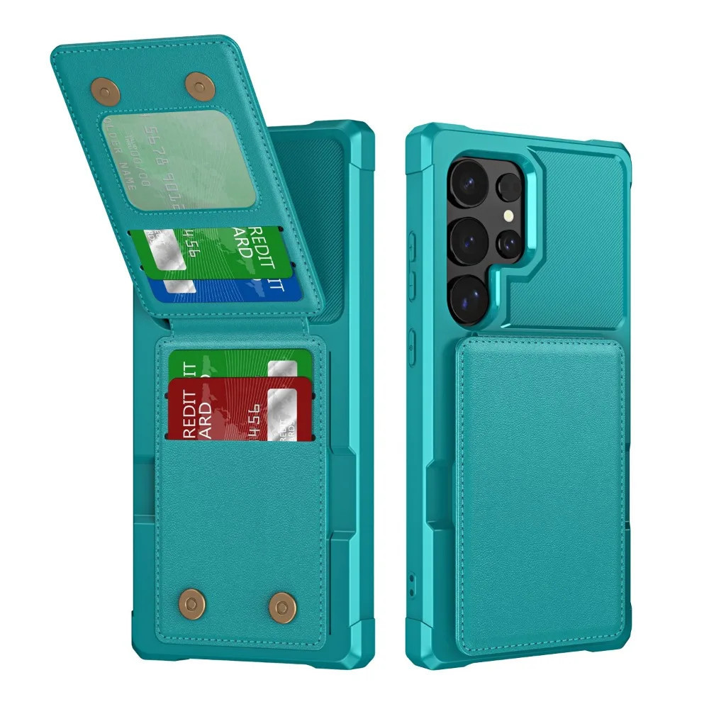Card Holder Phone Case For Samsung Galaxy S23 S21 FE S24 S22 S20 Plus Note 20 Ultra A55 A35 A15 A54 A34 5G A05 A05S 4G Cover