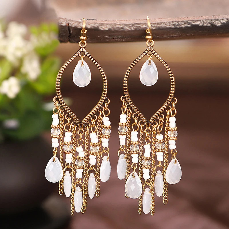 Pink Zirconia Boho™ Mandala Dangling Earrings