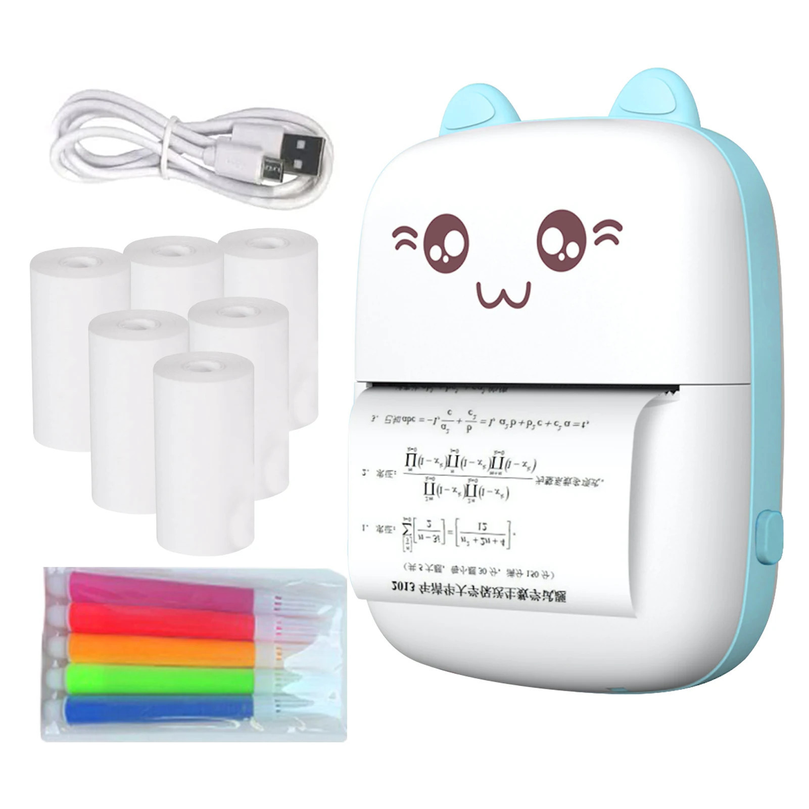 Mini Printer Small Thermal Printer Inkless Wireless Label Printer Compatible With Ios And Bt Inkless Mini Portable Printer For