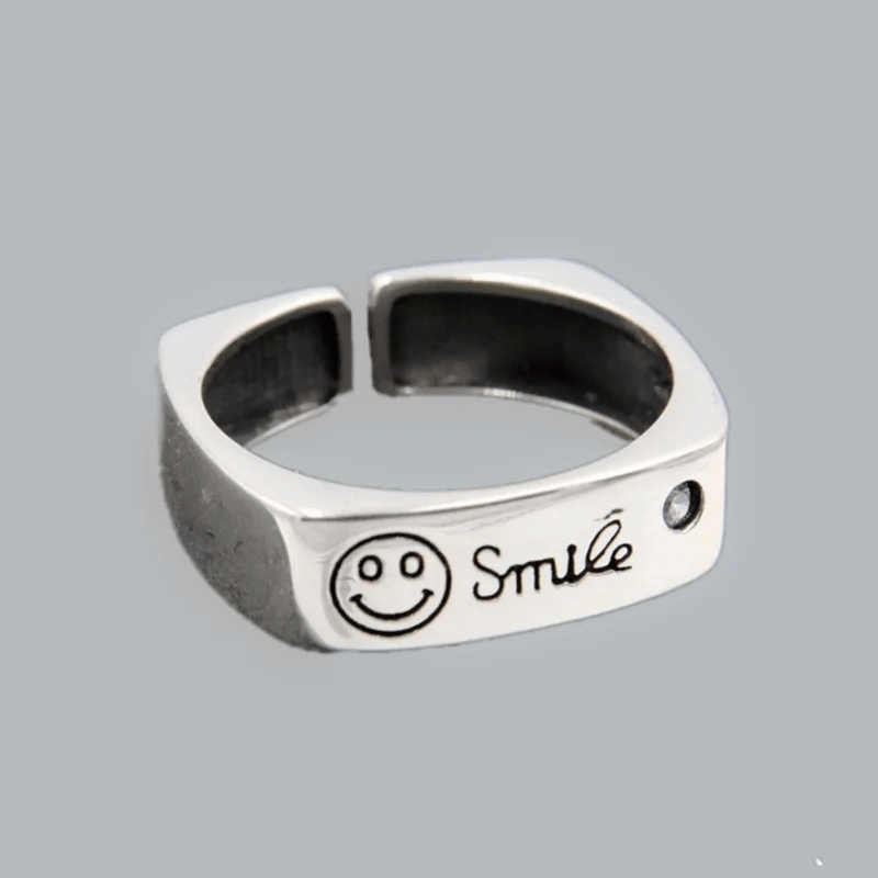 925 Adjustable Smiley Mood Ring