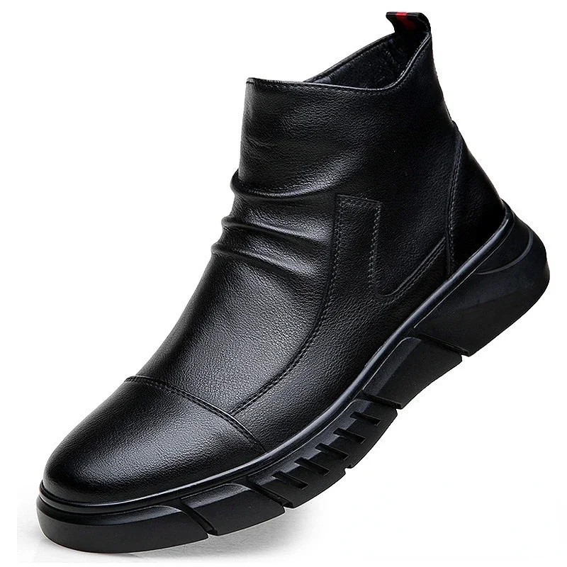 Italian Handmade Genuine Leather Zipper Boots