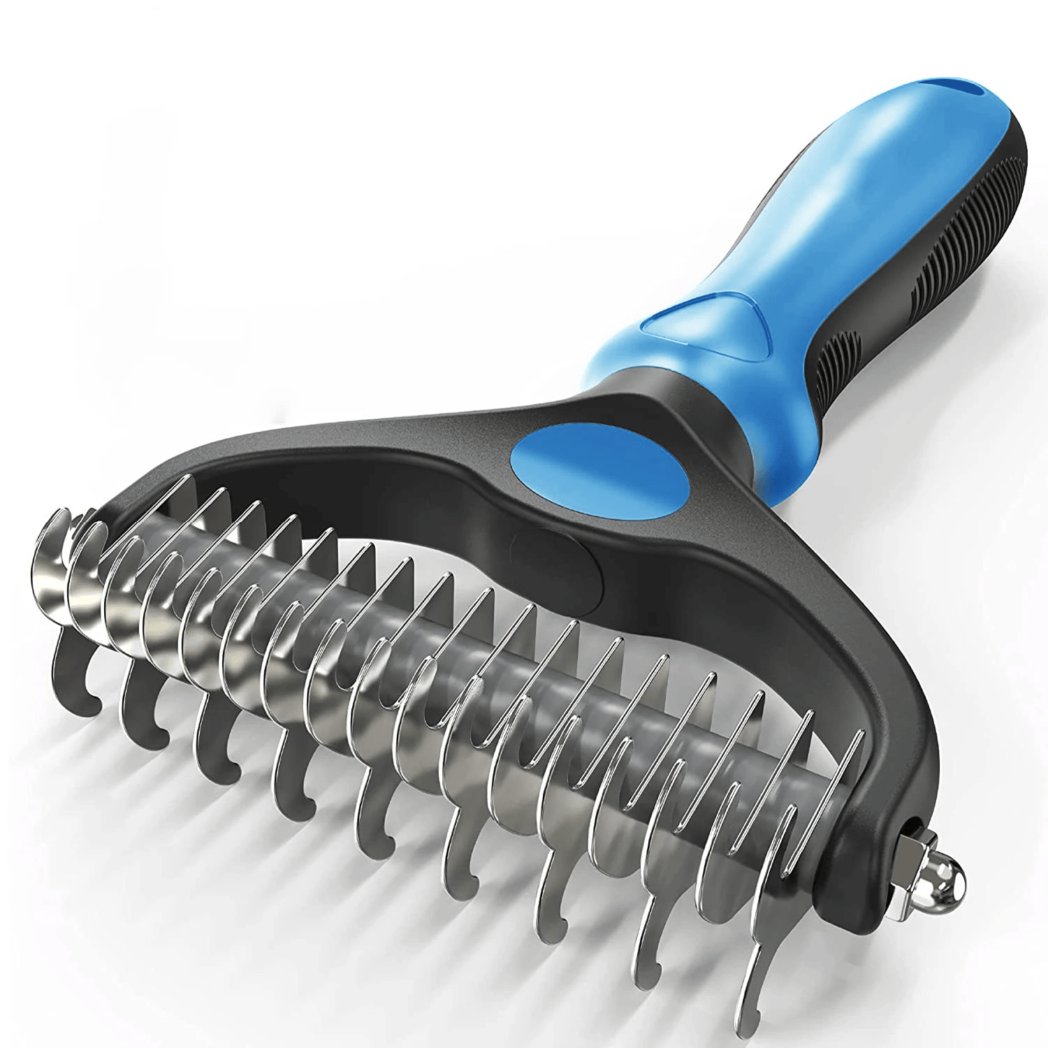( Buy More Save More ) Pet Grooming Tool – 2 Sided Undercoat Rake For Cats Dogs Brush – Safe Dematting Comb For Easy Mats Tangles Removing