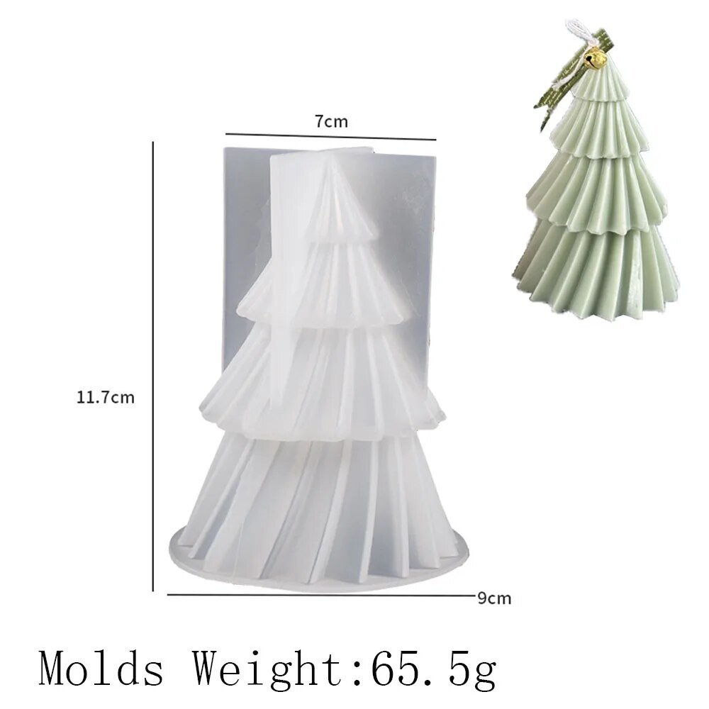 3d Geometric Pine Silicone Candle Mold