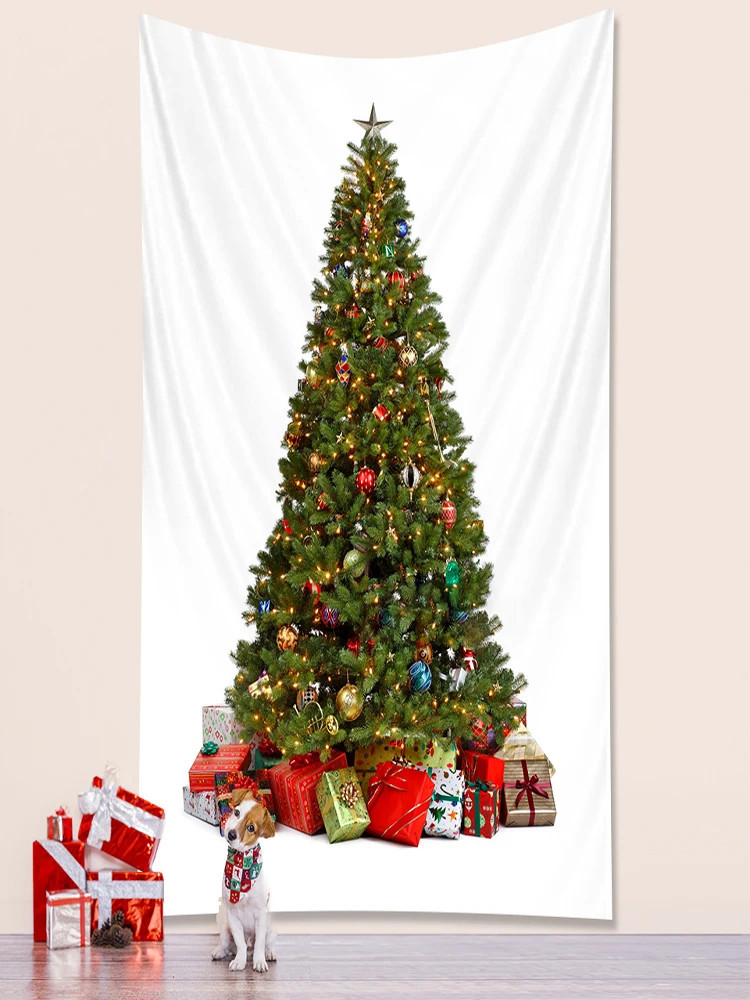 Christmas Tree Bedroom Home Decoration New Year Party Large Size Tapestry Wall Tapestry Bohemian Decorative Mattress