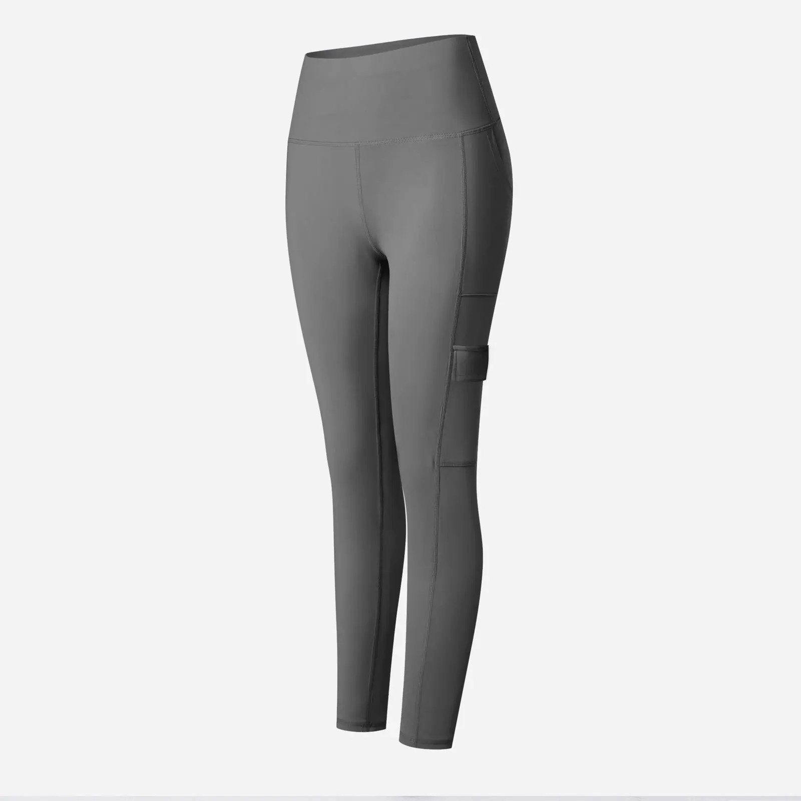 High Waisted Multiple Pockets Waffle Casual Skinny Pants