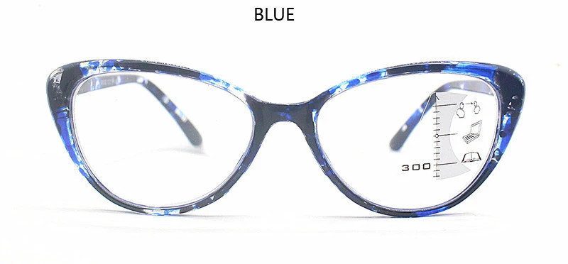 Ladies Fashionable Cat Eye Zoom Hd Anti-blue Light Reading Glasses