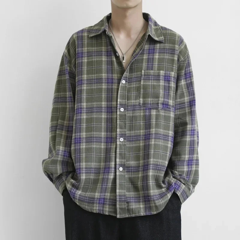Gradation Overfit Check Shirt - Kleant