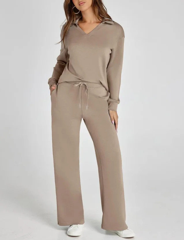 Women's 2 Piece Sets Outfits Casual Long Sleeve Sweatsuits Sets (🔥Same As In The Video)