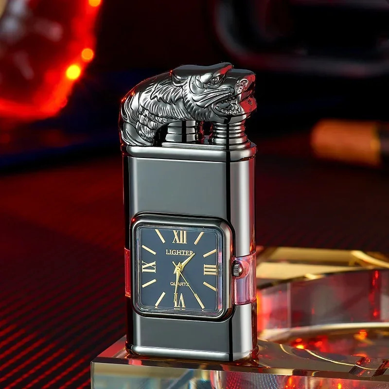 Windproof Lighter Vintage Watch Bezel Jet Flame Torch