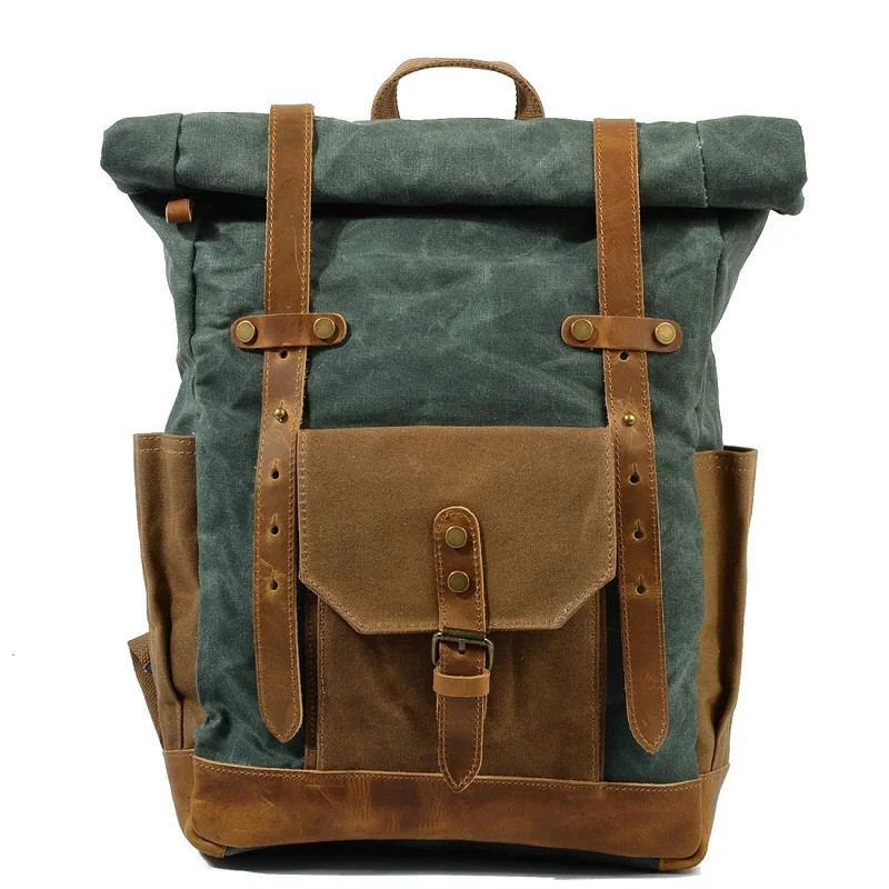 Men's & Women's Waxed Canvas Backpack Rucksack