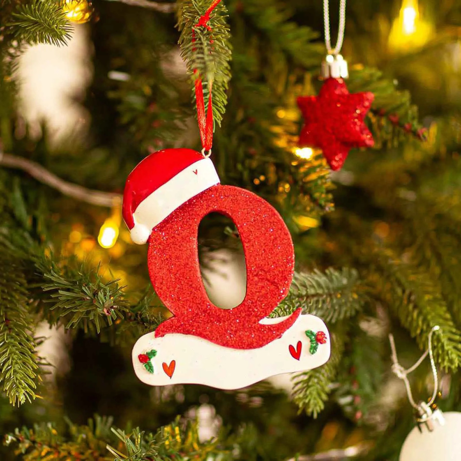 Christmas Tree Decoration Letter Pendant