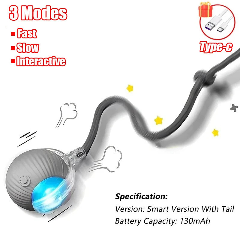 Rechargeable Intelligent Teasing Cat & Dog Ball