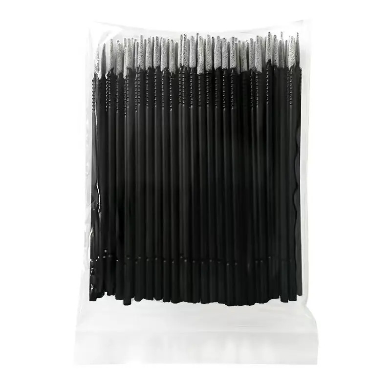 100pcs/pack Bendable Micro Brushes Disposable Microbrush Applicators Eyelash Extensions Eyelash Glue Cleaning Brush For Eyelash