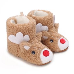 Winter New Cute Cartoon Baby Booties Boy Girl Boots Cotton Soft-sole Non-slip Warm Toddler First Walkers Infant Crib Shoes