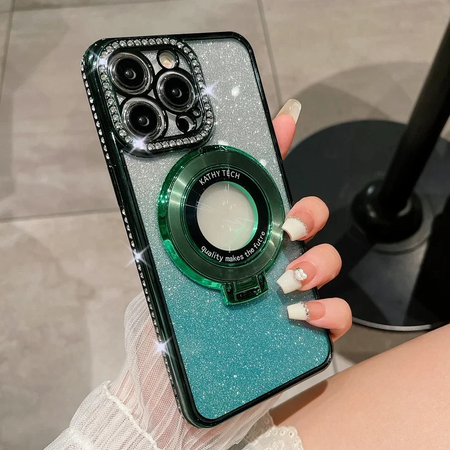 2024 Mother’s Day Gifts – Glitter Diamond Magnetic Ring Holder Case For Iphone