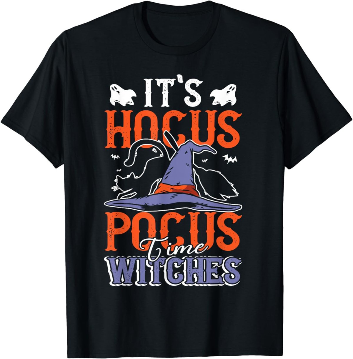 Halloween It's Hocus Pocus Time Witches Girls Ladies Women T-Shirt