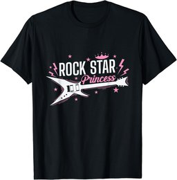 Rock Star Princess Guitar Music T-Shirt