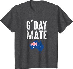 Proud Australian Australia Aussie G'Day Mate Australian Flag T-Shirt