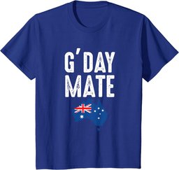 Proud Australian Australia Aussie G'Day Mate Australian Flag T-Shirt