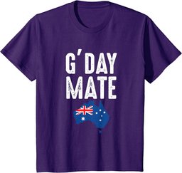Proud Australian Australia Aussie G'Day Mate Australian Flag T-Shirt