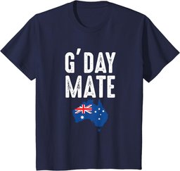 Proud Australian Australia Aussie G'Day Mate Australian Flag T-Shirt