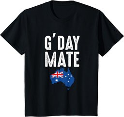 Proud Australian Australia Aussie G'Day Mate Australian Flag T-Shirt