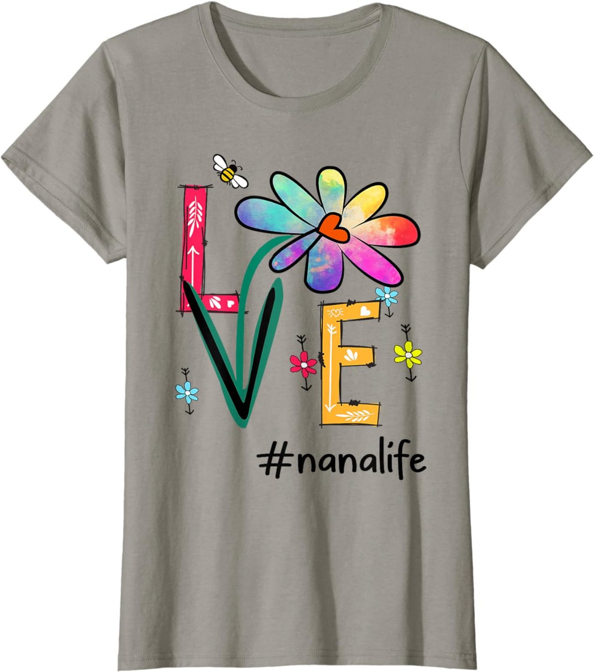 Love Nana Life Daisy Flower Cute Mothers Day Tee for Grandma T-Shirt