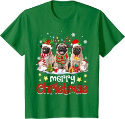 Pug Christmas with Decorations Xmas T-Shirt