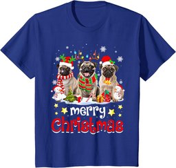 Pug Christmas with Decorations Xmas T-Shirt