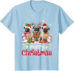 Pug Christmas with Decorations Xmas T-Shirt