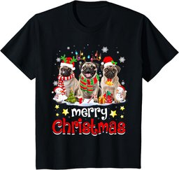 Pug Christmas with Decorations Xmas T-Shirt