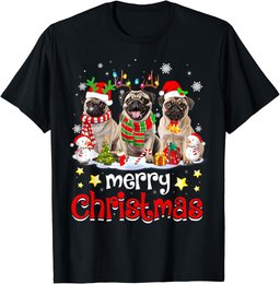 Pug Christmas with Decorations Xmas T-Shirt
