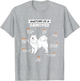 Anatomy Of A Samoyed Dog Funny Dog Lover Gift T-Shirt