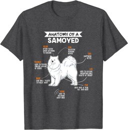 Anatomy Of A Samoyed Dog Funny Dog Lover Gift T-Shirt
