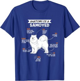 Anatomy Of A Samoyed Dog Funny Dog Lover Gift T-Shirt