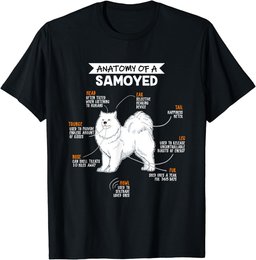 Anatomy Of A Samoyed Dog Funny Dog Lover Gift T-Shirt
