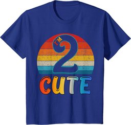 Youth Vintage Retro I'm 2 Cute Two Years Old Cool 2nd Birthday T-Shirt
