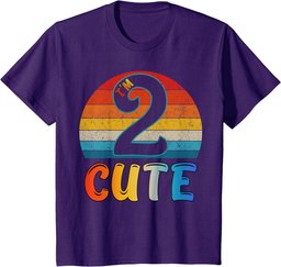 Youth Vintage Retro I'm 2 Cute Two Years Old Cool 2nd Birthday T-Shirt