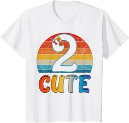 Youth Vintage Retro I'm 2 Cute Two Years Old Cool 2nd Birthday T-Shirt