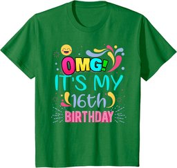 OMG It's My 16th Birthday Gift for 16 Years Old Birthday T-Shirt