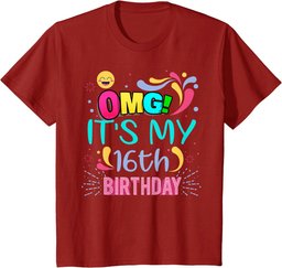 OMG It's My 16th Birthday Gift for 16 Years Old Birthday T-Shirt