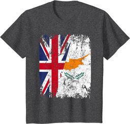 CYPRUS Half BRITAIN UK Friendship Flag CYPRIOT T-Shirt