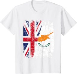 CYPRUS Half BRITAIN UK Friendship Flag CYPRIOT T-Shirt