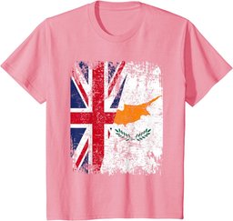 CYPRUS Half BRITAIN UK Friendship Flag CYPRIOT T-Shirt