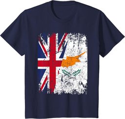 CYPRUS Half BRITAIN UK Friendship Flag CYPRIOT T-Shirt