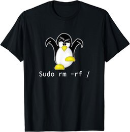 Tux Linux Penguin Sudo Rm Rf | Programmer Developer Hacker T-Shirt