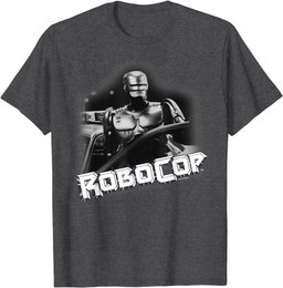 RoboCop Photograph Slanted Logo Portrait T-Shirt